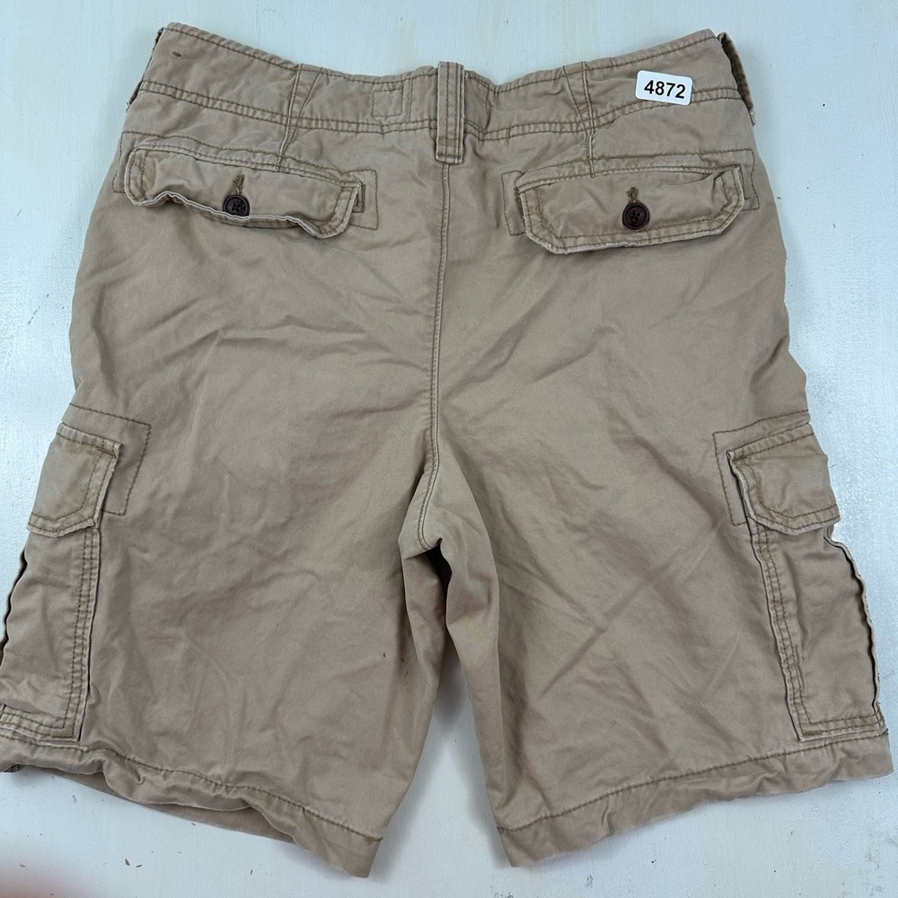 VTG Abercrombie Fitch Cargo Shorts Mens 33 Khaki Heavyweight Grunge Y2K Miiitary